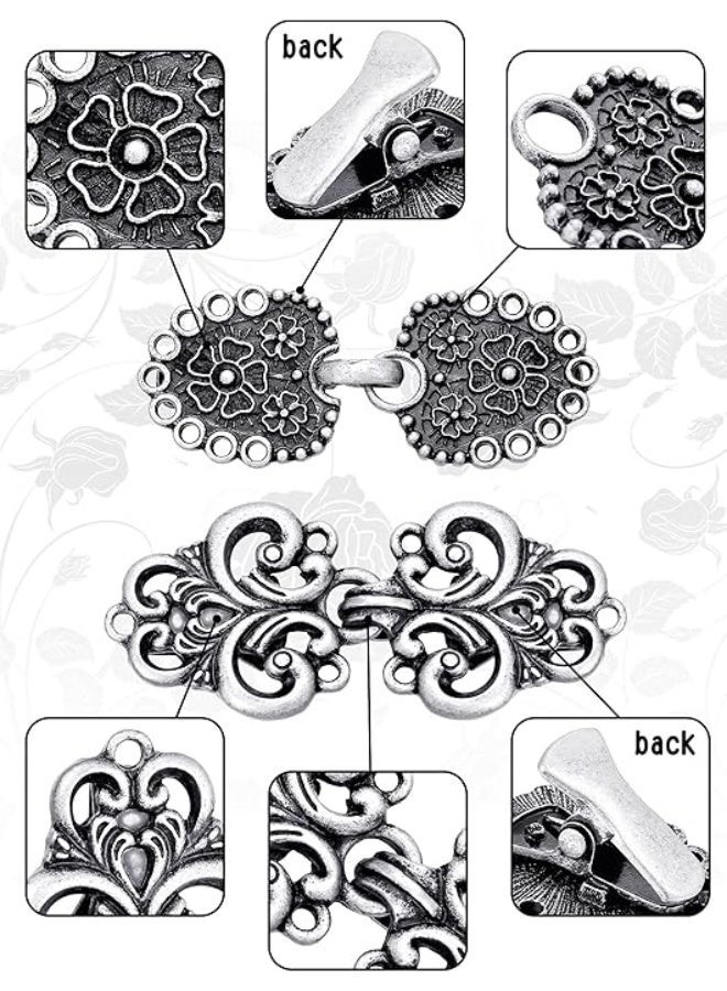 Ucanbe 4PCS Vintage Sweater Swirl Clips | Retro Shawl & Cardigan Collar Clasp | Dress & Shirt Brooch Clip - Image 5